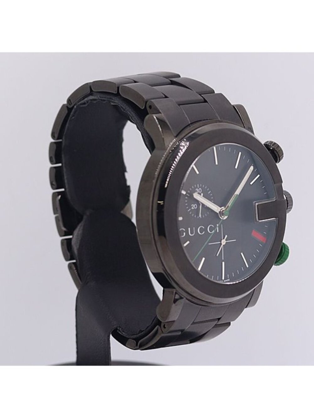 Gucci Round Chronograph Quartz Date Smoseco Black Dial Watch - Picture 2 of 4